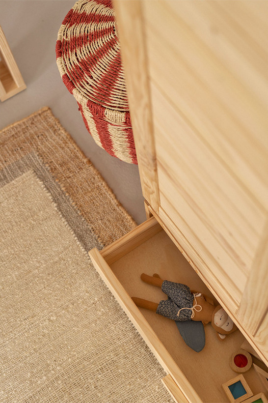 کمد لباس تمام چوب کشودار باطراحی مینیمال و جدید